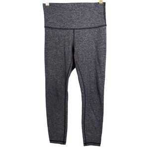 Lululemon Leggings Size 4 Black Gray Herringbone Lounge Comfort Workout‎ Ankle